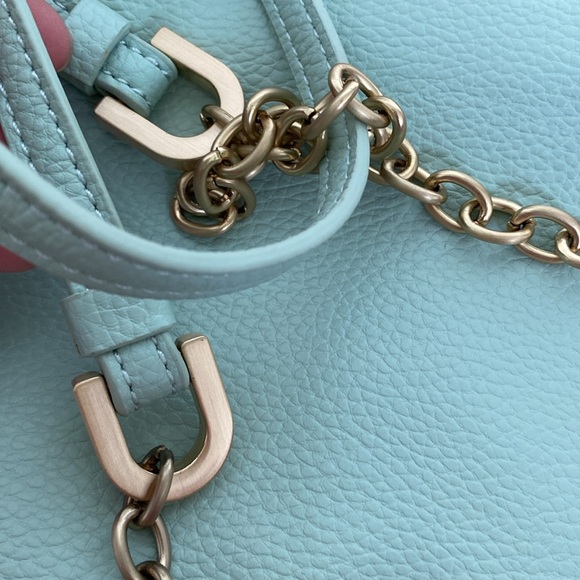 Ann Taylor Mint Green Chain Strap Accent Purse Crossbody  Bag - Picture 9 of 13